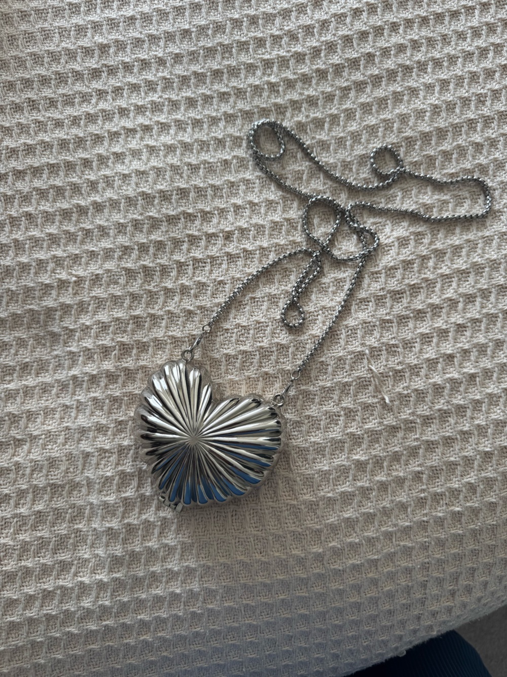Silver Heart Shell Purse